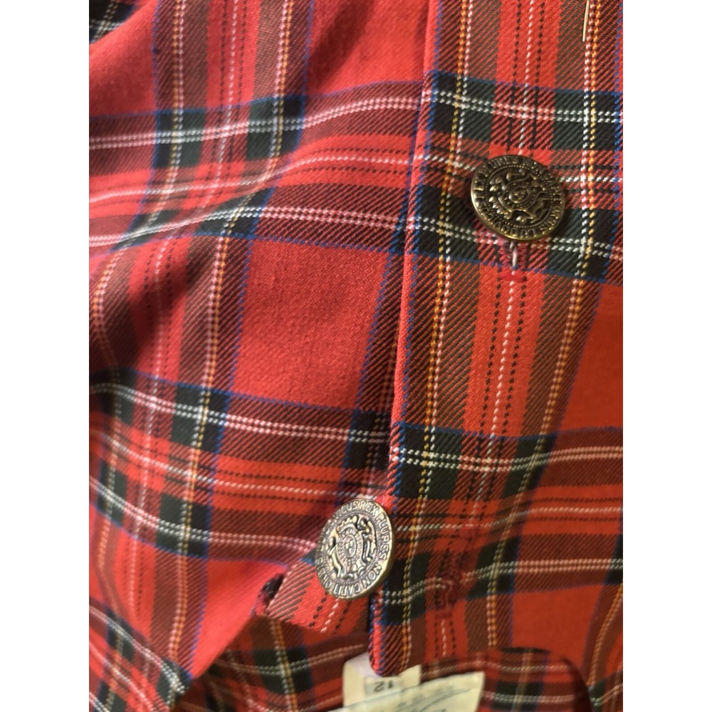 Vintage Dress Womens 12 Tartan Plaid Western country Santa Fe by Jim Tremblay - Picture 5 of 10